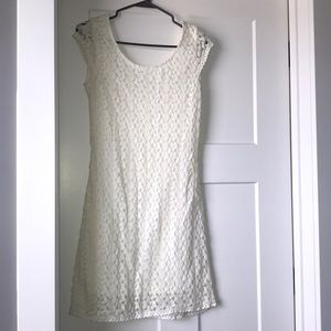 Crochet cream dress